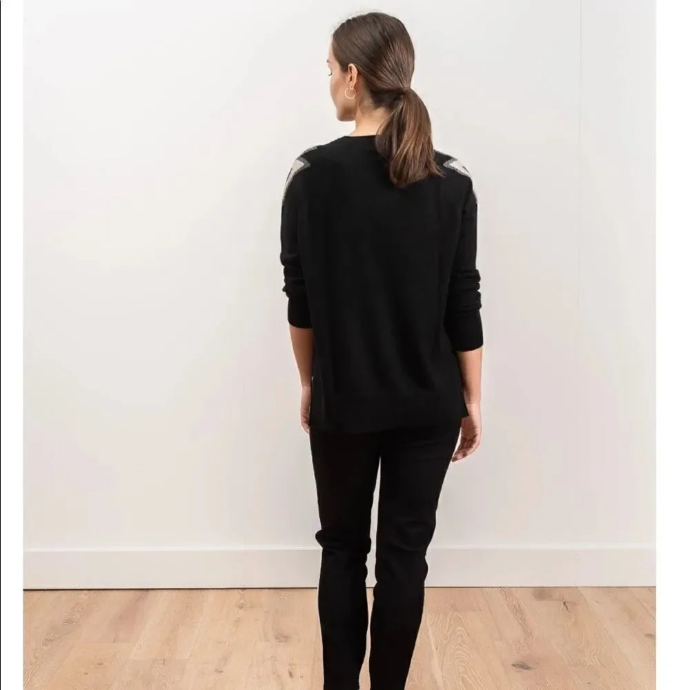 Wyse London Esme Lightening Bolt Sweater Black Size S — image 4 of 8